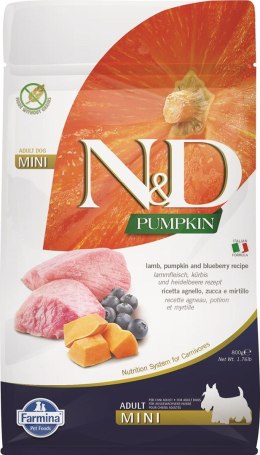 Farmina FARMINA N&D Pumpkin Dog Lamb & Blueberry Adult Mini - sucha karma dla psa - 800 g