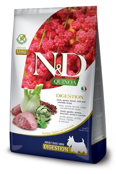 Farmina FARMINA N&D Quinoa Dog Digestion Adult Mini - sucha karma dla psa - 800 g