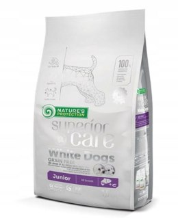 NATURE'S PROTECTION Nature's Protection White Dogs Grain Free Łosoś Junior All Breeds 1.5kg