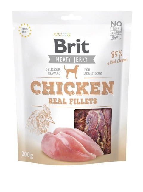 Brit Brit Jerky Chicken Real Fillets - Kurczak - przysmak dla psa - 200 g