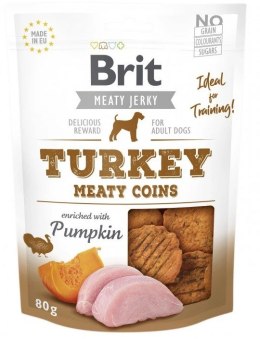 Brit Brit Jerky Turkey Meaty Coins - Indyk - przysmak dla psa - 200 g