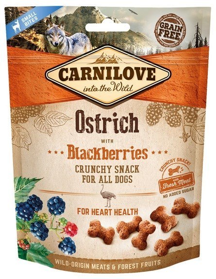 CARNILOVE CARNILOVE Fresh Crunchy Struś z jeżynami - przysmak dla psa - 200 g