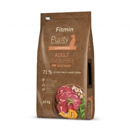 FITMIN Fitmin Dog Purity Grain Free Adult Beef - sucha karma dla psa - 12 kg