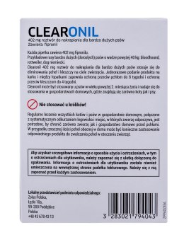 FRANCODEX FRANCODEX Clearonil Duże psy - krople przeciw kleszczom i pchłom dla psa - 3x402 mg