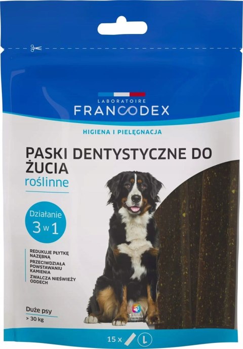 FRANCODEX FRANCODEX Paski do gryzienia L na brzydki zapach z pyska 502,5 g/15 szt