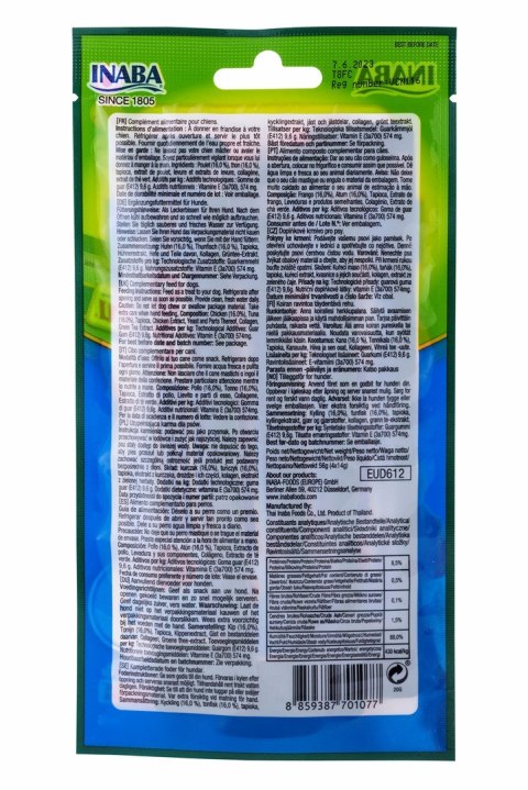 INABA Przysmak CHURU 4P Kurczak&Tuńczyk dla psa 4x14g INABA Przysmak CHURU 4P Kurczak&Tuńczyk dla psa 4x14g