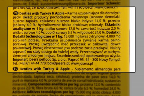 JOSERA JOSERA Denties Indyk z jabłkiem - przysmak dla psa - 180 g JOSERA JOSERA Denties Indyk z jabłkiem - przysmak dla psa - 180 g
