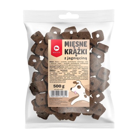 MACED MACED Ciastka dla psa - mięsne krążki z jagnięciną 500 g