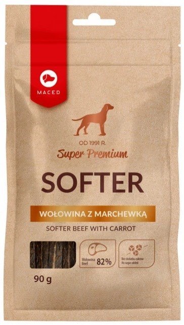 MACED MACED Softer Wołowina z marchewką - przysmak dla psa - 90 g