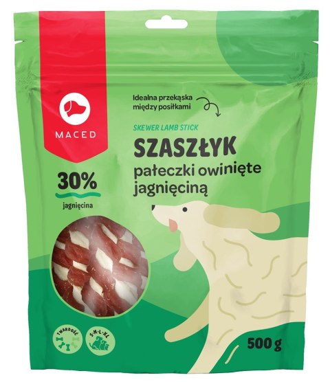 MACED MACED Szaszłyk Pałeczki owinięte jagnięciną - przysmak dla psa - 500g