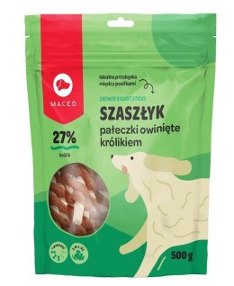 MACED MACED Szaszłyk Pałeczki owinięte królikiem - gryzak dla psa - 500 g