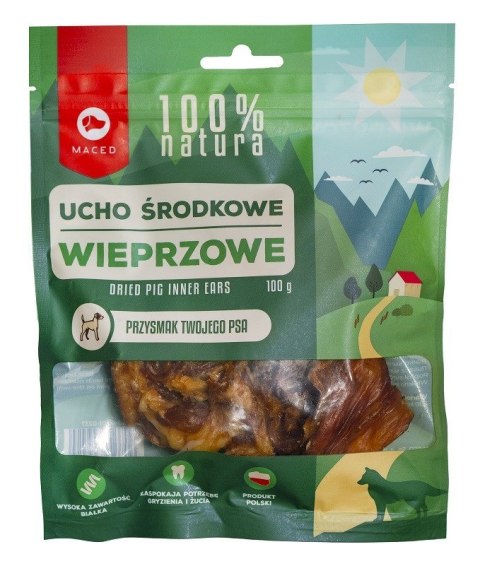 MACED MACED Ucho środkowe - przysmak dla psa - 100 g