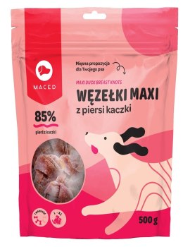 MACED MACED Węzełki maxi z piersi kaczki - przysmak dla psa - 500g