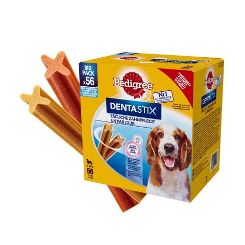 Pedigree PEDIGREE DentaStix Medium - przysmak dentystyczny dla psów średnich ras - 56 sztuk (8 x180g)