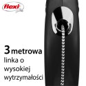 Flexi Smycz flexi automatyczna New Classic XS linka 3 m - dla psa do 8 kg, kolor czarny