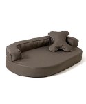 Go Gift GO GIFT Sofa owalna - legowisko dla zwierząt brąz - 100 x 65 x 10 cm