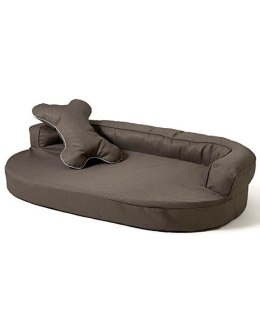 Go Gift GO GIFT Sofa owalna - legowisko dla zwierząt brąz - 100 x 65 x 10 cm