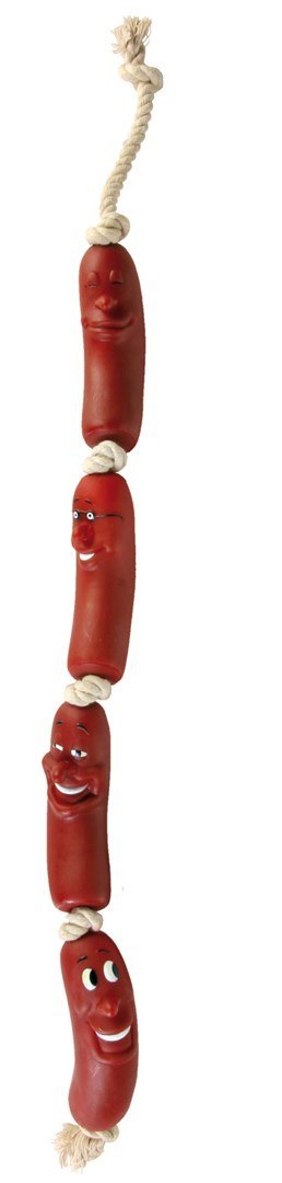TRIXIE TRIXIE Parówki na sznurku - zabawka dla psa 75 cm