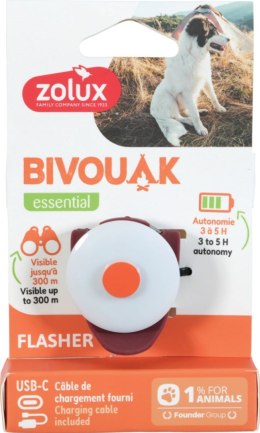 ZOLUX ZOLUX Zawieszka do obroży BIVOUAK czerwona na USB