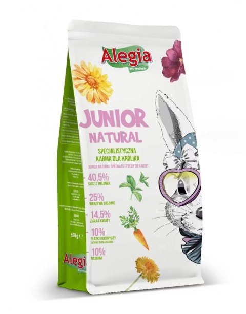 Alegia ALEGIA Junior Natural karma Królik 650g