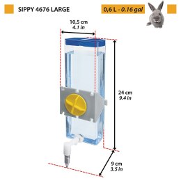 FERPLAST FERPLAST SIPPY 4676 LARGE - pojnik automatyczny dla królika - 600 ml