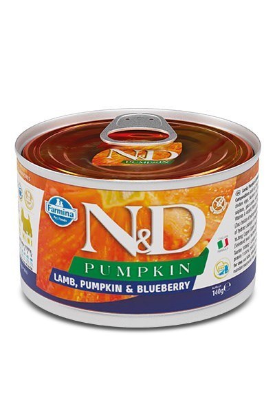 Farmina FARMINA N&D Dog Lamb, Pumpkin, Blueberry Adult Mini - mokra karma dla psa - 140g