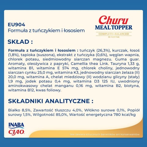 INABA INABA MEAL TOPPER Tuńczyk z łososiem - kot 4x14g INABA INABA MEAL TOPPER Tuńczyk z łososiem - kot 4x14g