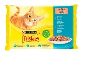 PURINA NESTLE FRISKIES Mix Rybny - mokra karma dla kota - 4x85 g