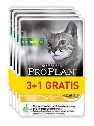 PURINA NESTLE PURINA Pro Plan Sterilised Kurczak - mokra karma dla kota - 85g 3+1 saszetka gratis