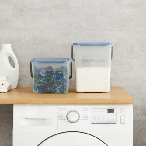 Rotho ROTHO Pojemnik na detergenty 3kg 4.5L transparentny/biały Rotho ROTHO Pojemnik na detergenty 3kg 4.5L transparentny/biały