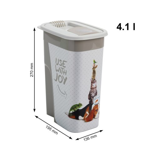 Rotho Rotho pojemnik FLO na karmę 4,1l/1,5kg dla zwierząt Rotho Rotho pojemnik FLO na karmę 4,1l/1,5kg dla zwierząt