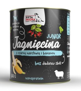 SYTA MICHA SYTA MICHA mokra karma dla szczeniąt jagnięcina z czarną marchwią i bananem 800g