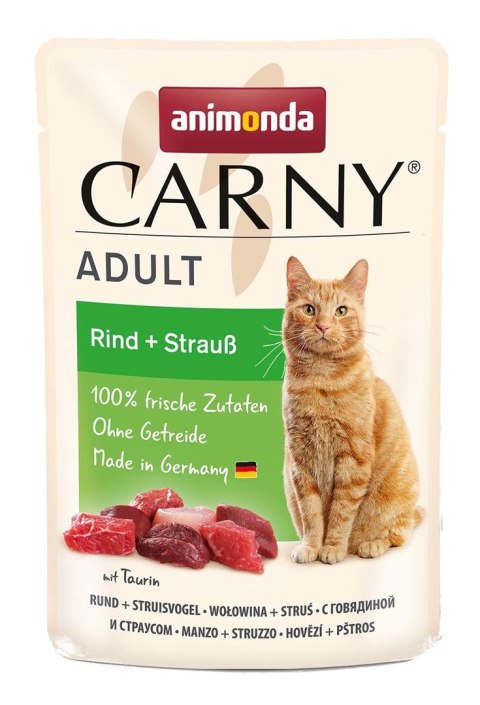 Animonda Animonda Carny Adult Pouch Beef,Ostrich 85g