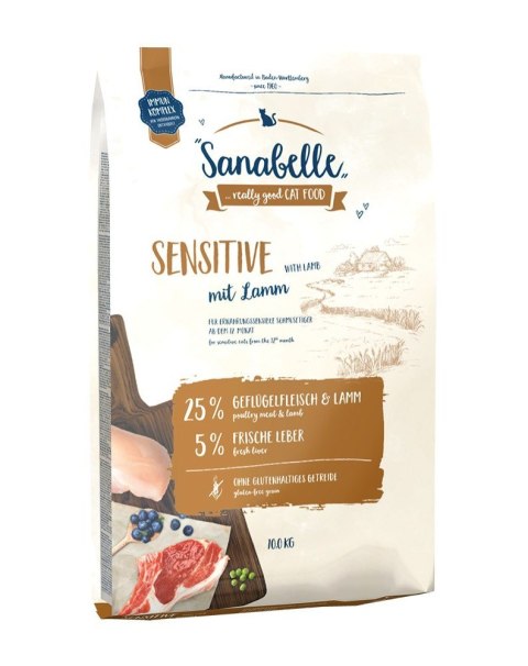 Bosch BOSCH Sanabelle Sensitive Lamb & Rice - sucha karma dla kota - 10 kg