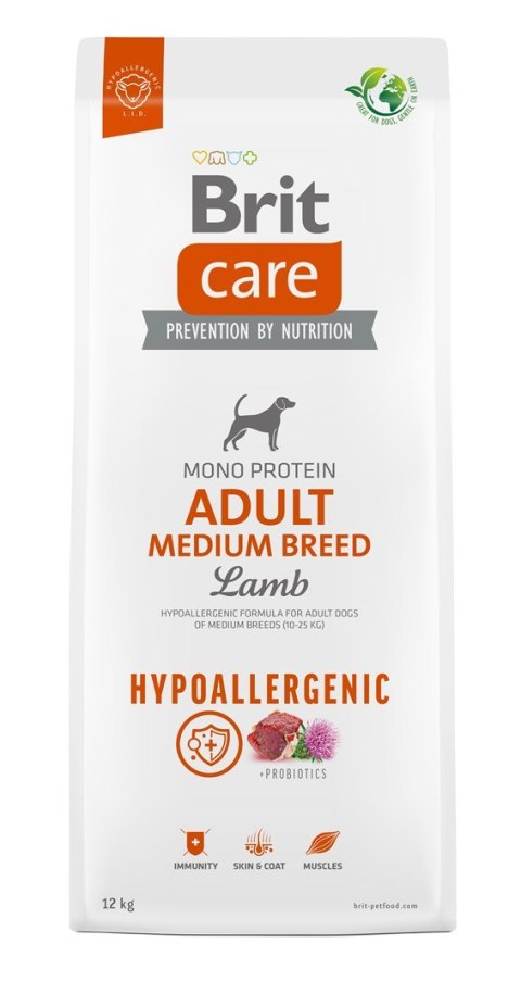 Brit BRIT Care Hypoallergenic Adult Medium Breed Lamb - sucha karma dla psa - 12 kg