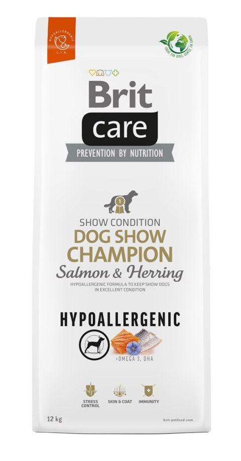 Brit BRIT Care Hypoallergenic Dog Show Champion Salmon & Herring - sucha karma dla psa - 12 kg