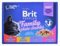 Brit BRIT Cat Pouches Family Plate - mokra karma dla kota - 12 x 100g