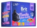 Brit BRIT Cat Pouches Family Plate - mokra karma dla kota - 12 x 100g