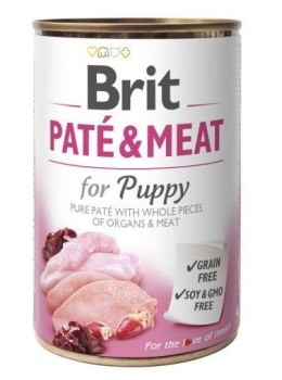 Brit BRIT PATÉ & MEAT kurczak - mokra karma dla szczeniąt - puszka - 400 g