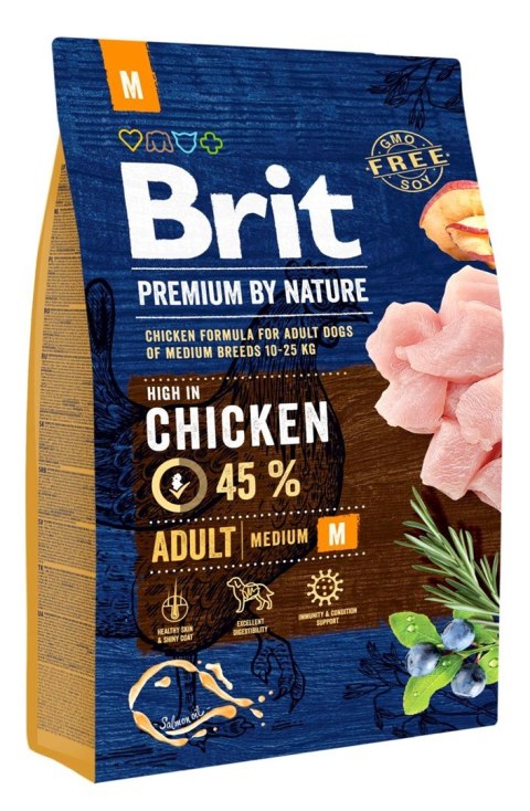 Brit BRIT PREMIUM BY NATURE Adult M - sucha karma z kurczakiem dla psów dorosłych ras średnich - 8 kg