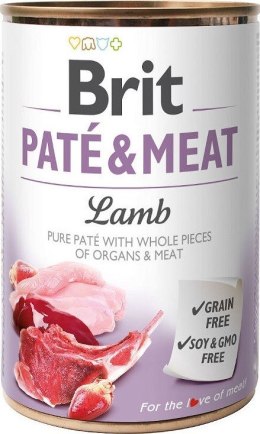 Brit Karma BRIT PATÉ & MEAT z jagnięciną - mokra karma dla psa 400g