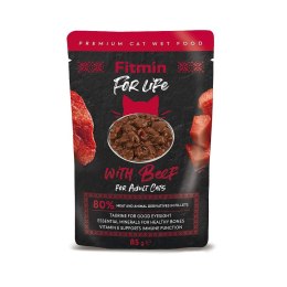 FITMIN FITMIN For Life Cat Pouch Adult Beef - mokra karma dla kota - 85 g