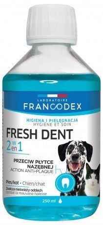 FRANCODEX FRANCODEX Fresh dent - płyn do higieny jamy ustnej dla psów i kotów 250 ml