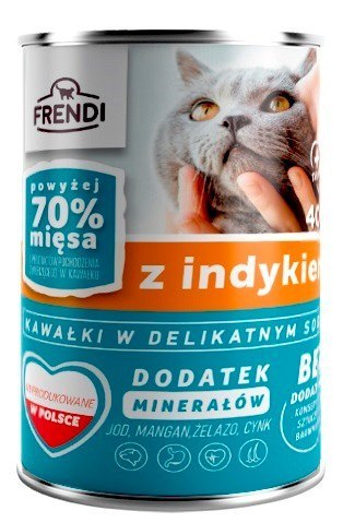 Frendi Frendi puszka dla kota z indykiem w sosie 400 g