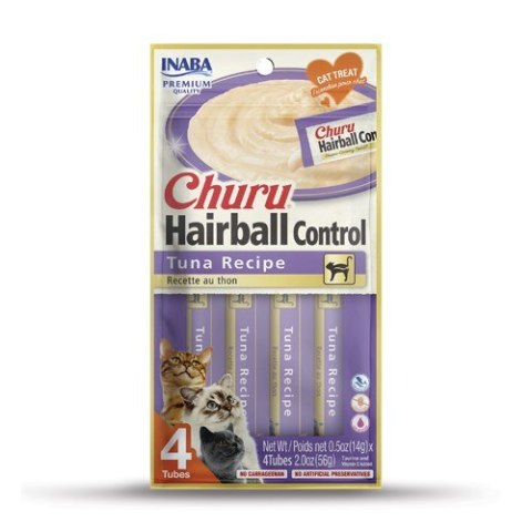 INABA INABA CHURU HAIRBALL Tuńczyk - przysmak dla kota - 4x14g (56g)