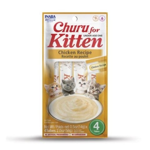 INABA INABA CHURU KITTEN Kurczak - przysmak dla kociąt - 4x14g (56g)