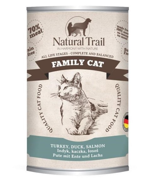 Natural Trail NATURAL TRAIL Cat Family Turkey, Duck,Salmon 400g