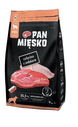 PAN MIĘSKO PAN MIĘSKO Cielęcina z indykiem (dorosły) chrupki XS - Karma sucha dla psa - 9kg