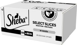 Sheba SHEBA Selection Select Slices Drobiowe smaki w sosie - Mokra karma dla kota 120x85g