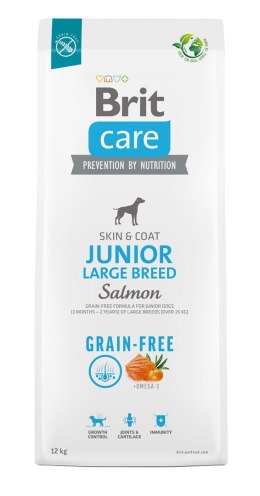 Brit BRIT Care Grain-Free Junior Large Breed Salmon - sucha karma dla psa - 12 kg